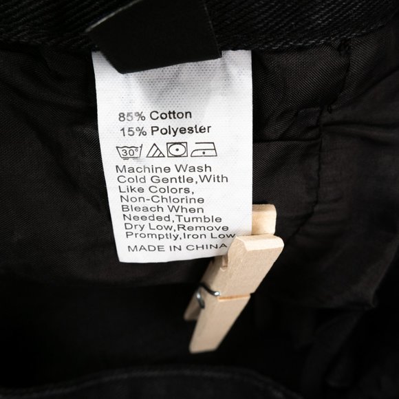 SHEIN Jeans black cutoff denim short w/ flames back pockets size S - Picture 5 of 5